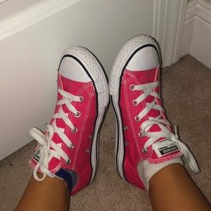 strawberry pink converse size 3 (kids)